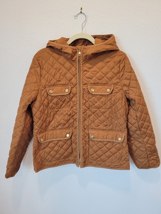 J. Crew Jackets & Blazers - J. Crew Signature Hooded Puffer Coat Camel Brown– Women's Medium
